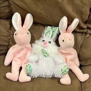 GAF Pink and White Bunny Plush bundle